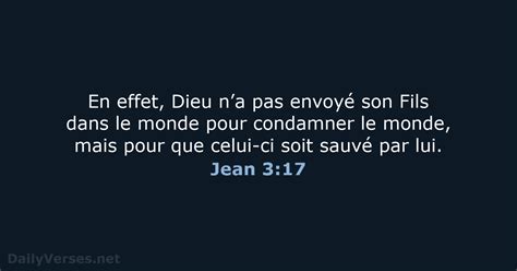 Jean 3 17 Verset De La Bible BDS DailyVerses Net