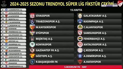 Süper Lig fikstürü belli oldu İşte Süper Lig 2024 2025 sezonu derbi