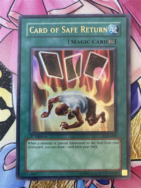 Yugioh Ultra Rare Card Of Safe Return LON 029 1st Edition MP Values MAVIN