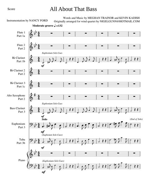 All About That Bass Meghan Trainor And Kevin Kadish Sheet Music For