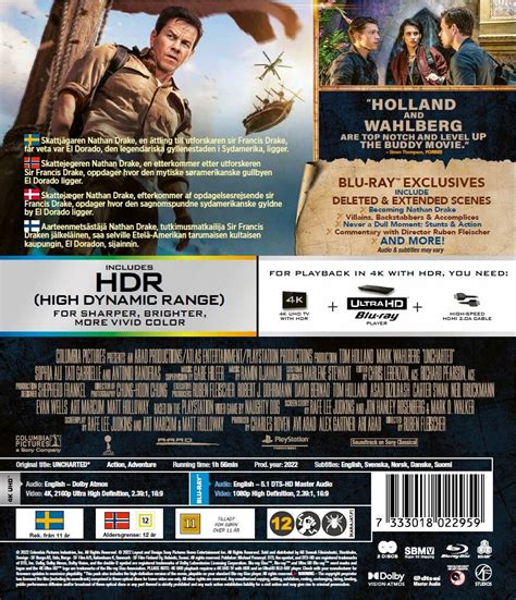 Uncharted Film 2022 4k Ultra Hd Blu Ray Film → Køb Billigt Her Guccadk