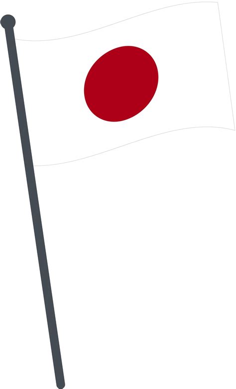 Japan Flag Waving On Pole National Flag Pole Transparent 45363743 Png