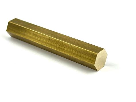 Vroma Brass Inlay Hexagon Profile Natural Finish 2 5m Solid Brass Vroma Trims