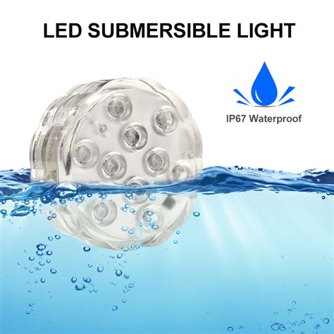 Hotook New Ip Smart Rgb Remote Underwater Submersible Colorful Led