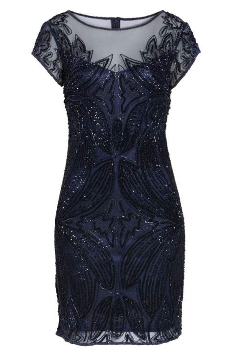 Pisarro Nights Beaded Illusion Yoke Sheath Dress Nordstrom