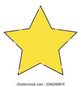 Yellow Star Black Outline Stock Vector (Royalty Free) 2218753651 ...