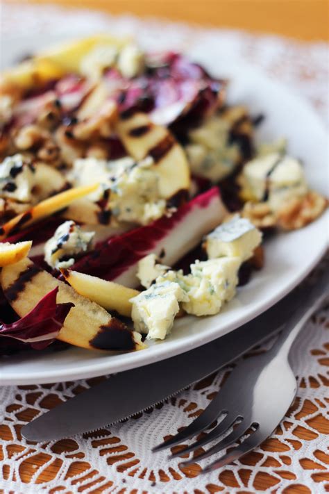 Chicory Apple And Stilton Salad With Balsamic Glaze