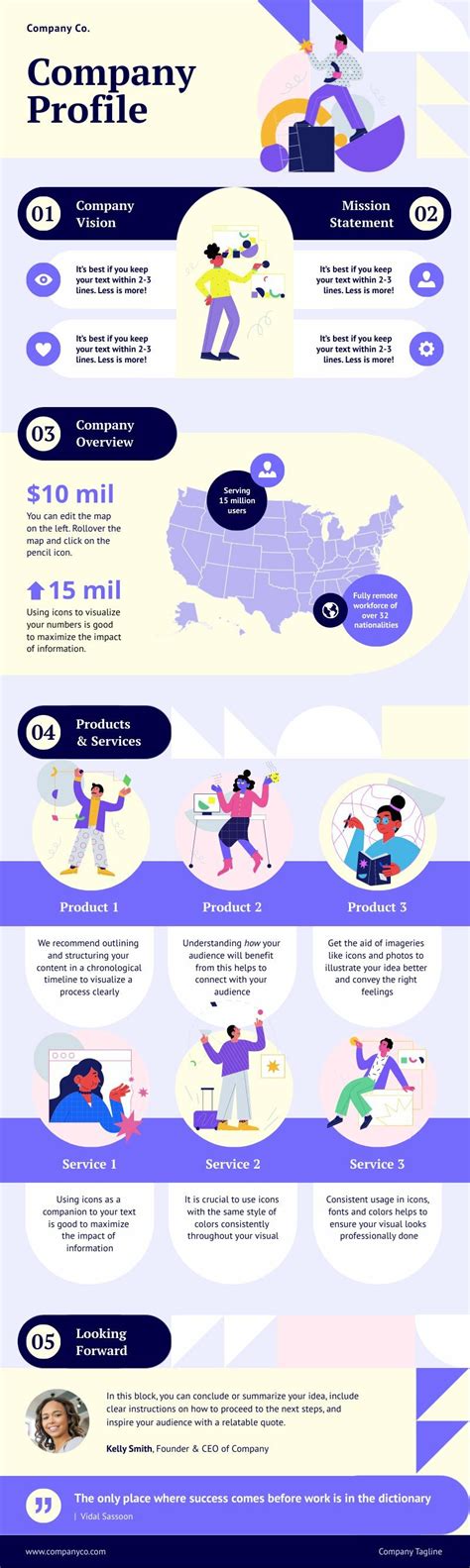 Creative Company Profile Free Infographic Template Piktochart