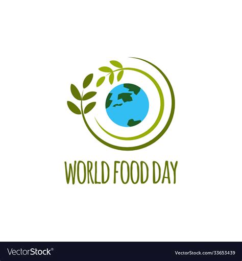 World food day logo template design Royalty Free Vector