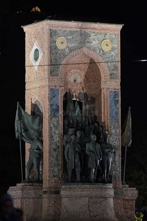 The Republic Monument In Taksim Square Istanbul Turkiye Stock Photo