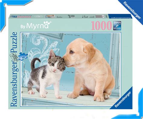 Ravensburger Puzzle 1000 Teile By Myrna Welpen Katze Hund EBay