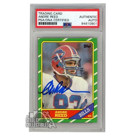 Andre Reed 1986 Topps Autograph Rookie Card #388 PSA/DNA | Steel City ...