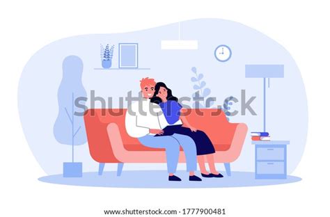 Young Happy Couple Reading Book Isolated Stock Vector Royalty Free