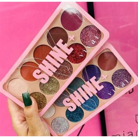 Paleta Sombras Shine More E Glitter Vivai 10 Cores 4026 Shopee Brasil