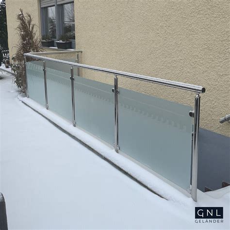 GNL Glas Balkongeländer Edelstahl mit Glas Balkon Geländer poliert