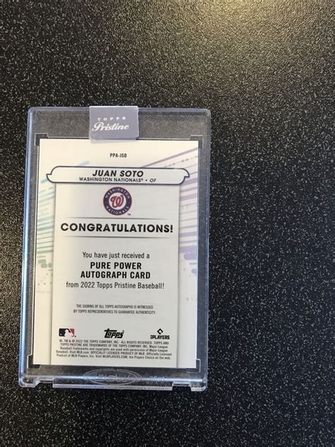 Juan Soto Topps Pristine Pure Power Auto Autograph Ppa Jso Ebay