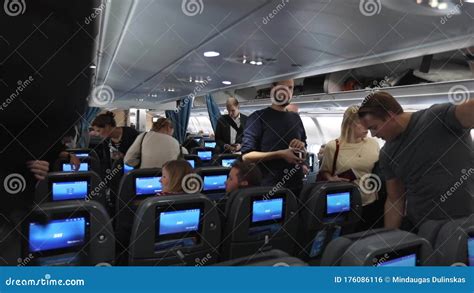 SAS Airlines Scandinavian Airlines Airbus A330 Interior and People ...