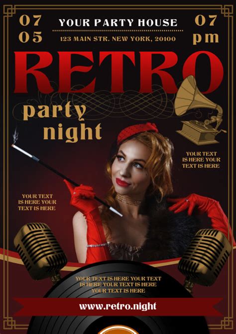 Retro Party Poster Template Postermywall