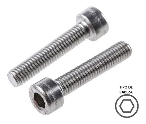 Tornillo Allen Cilindrico Inoxidable M4 X 16mm 50 Pzs