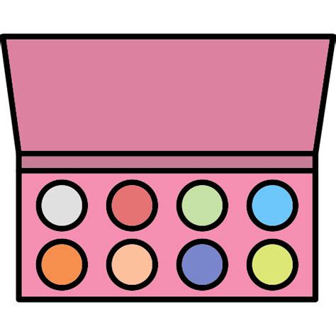 Icono De Paleta De Maquillaje Generic Thin Outline Color