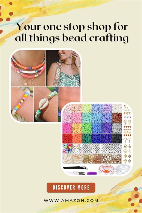 Gionlion 6000 Clay Beads Bracelet Making Kit 24 Colors Flat Preppy