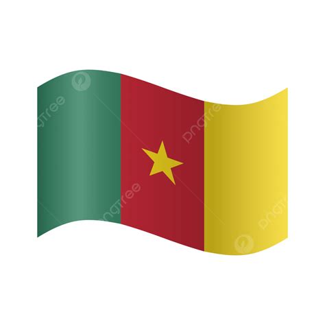 Vector Realistic Illustration Of Cameroon Flags Cameroon Flag