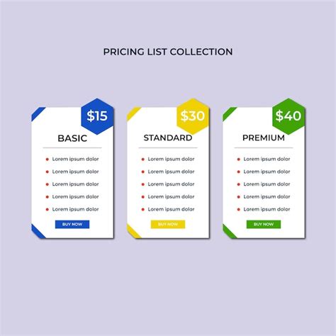 Premium Vector Pricing Table Template Design Of Website Premium Vector