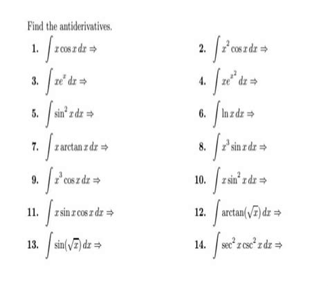 Find The Antiderivatives X X D X X X D X Studyx