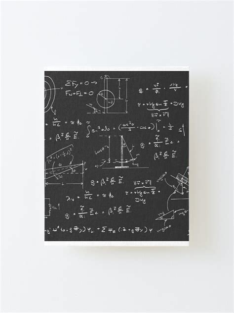 Physics Diagrams And Formulas Chalk Handwriting On Blackboard Mounted Print By Uddesign