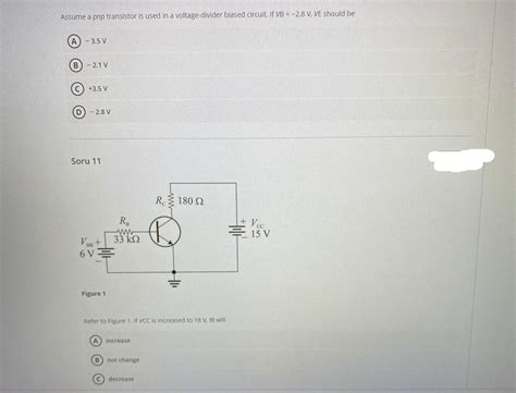 Solved Assume A Pnp Transistor Is Used In A Voltage Divider Chegg