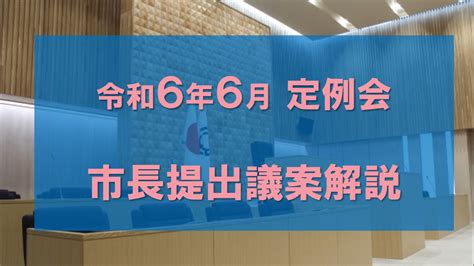 令和6年6月定例会に提案された議案 桜井すぐる Official Site