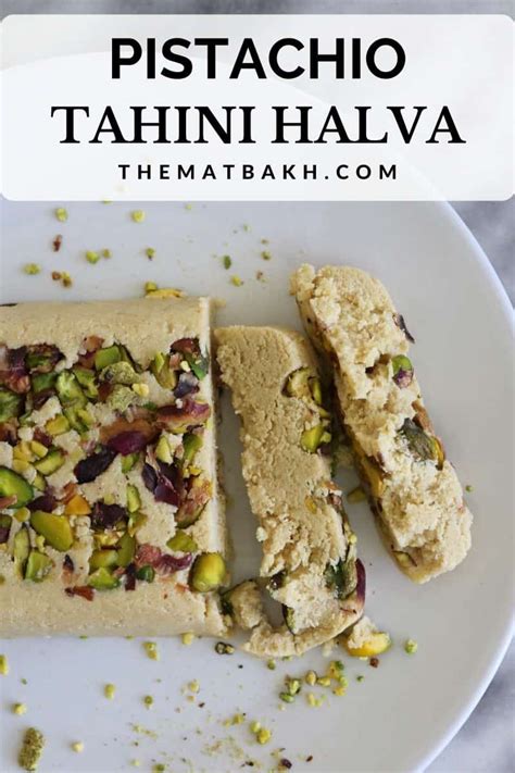 Easy Pistachio Halva No Bake Tahini Dessert Recipe In 2022 Middle