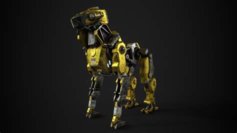 Artstation Robot Dog Hard Surface Sci Fi