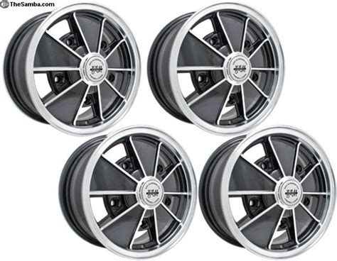 Thesamba Vw Classifieds Set Of Empi Gloss Black Brm Wheels