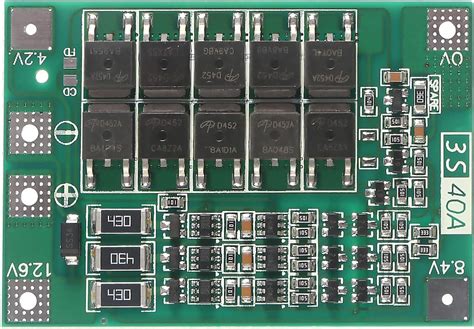 AOICRIE Placa de protección BMS de PCB 3S 12V 40A para módulo de