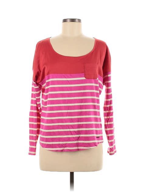 Tommy Hilfiger Color Block Stripes Red Long Sleeve Top Size M 83 Off