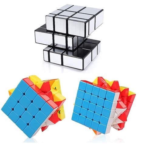 D ETERNAL Speed Cube Combo Set Of 4x4 5x5 And Silver Mirror Bundle