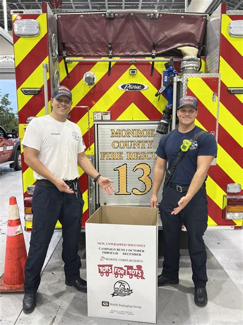 MONROE COUNTY FIRE RESCUE STATIONS COLLECT TOYS FOR TOTS DURING THE