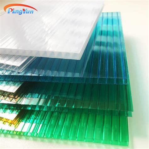 Clear Corrugated Polycarbonatelight Transmission Twin Wall Pc Hollow Sheet For Warehouse