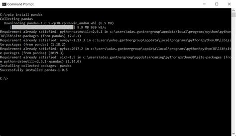 Pip Command For Pandas