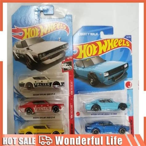 Hot Wheels Mattel Nissan Skyline GT R GTR Blue Japan Police Kenmeri GT Liberty Walk