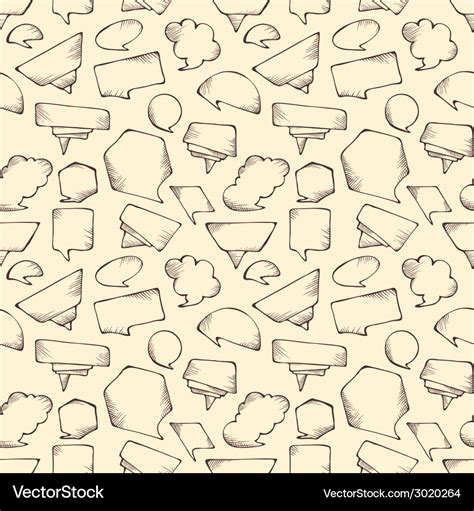 Seamless Speech Bubbles Pattern Royalty Free Vector Image