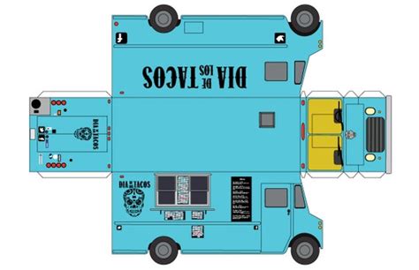 Printable Cardboard Food Truck Template Printable Templates Free