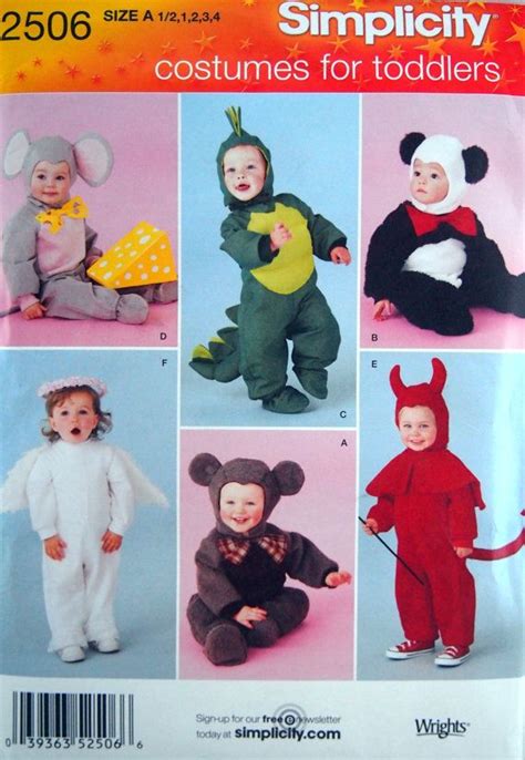 Toddlers Costumes By Simplicity 2506 Uncut Sewing Pattern Etsy