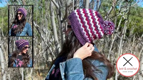 Zig Zag Knit Beanie Pattern Tutorial Youtube