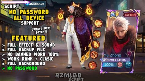 Script Skin Yu Zhong Exorcist Revamp No Password Full Effect Sound