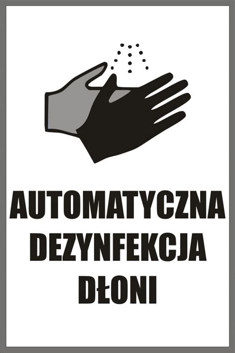 TABLICZKA AUTOMATYCZNA DEZYNFEKCJA DŁONI Cena Opinie Tablice i