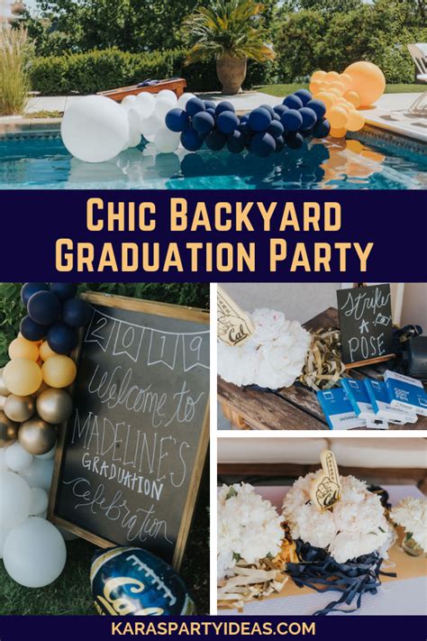 Kara S Party Ideas Chic Backyard Graduation Party Kara S Party Ideas