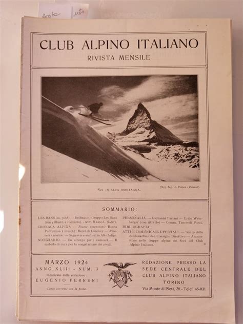 Rivista Mensile Club Alpino Italiano Lot With Issues Catawiki