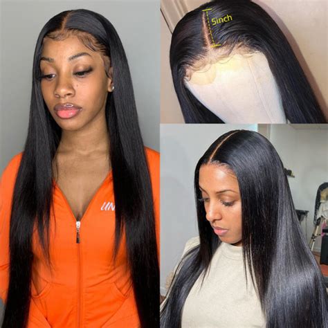 Closure Wig 5x5 Closure Straight Hair Wig Human Hair Lace Wigs